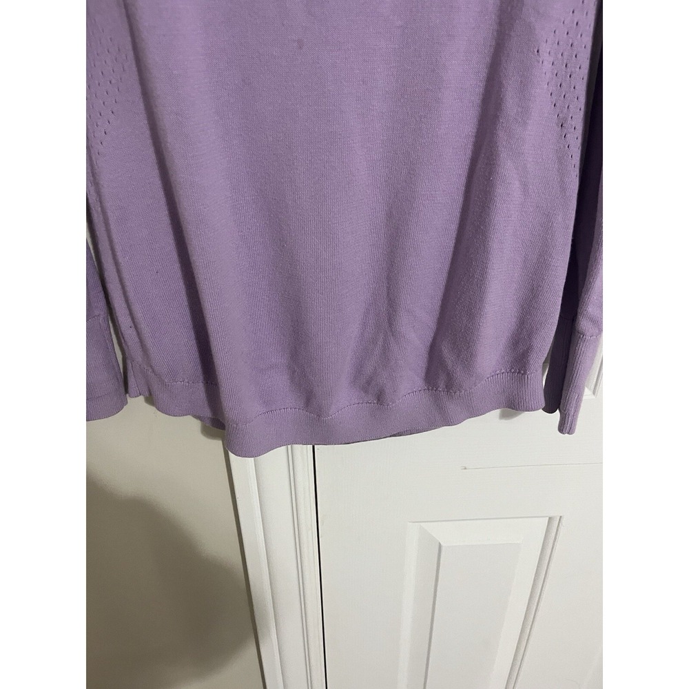 Duluth Trading Co Pullover Sweater Women Small Purple Plum Outlast Acrylic - Picture 7 of 9